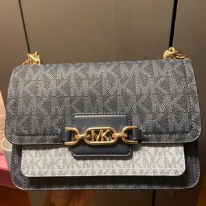 Michael Kors blue and Gold Crossbody Bag